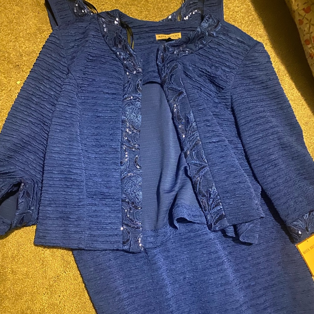 Brand new royal blue dress by Maya Brooke